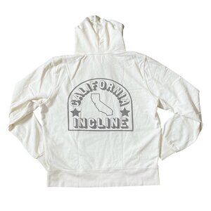 California Incline Hoodie Cream Size S Beach Luxury Lounge Wear Sample CA NWT